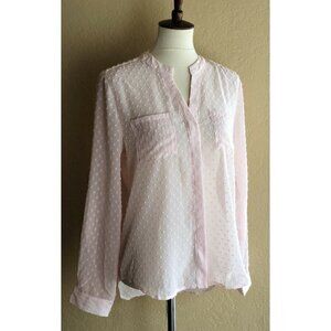 Maison Jules Women Clip-Dot Utility Button Shirt M